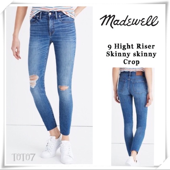 madewell 9 high riser skinny skinny crop